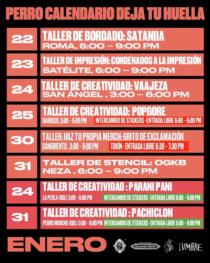 Perro Calendario Enero